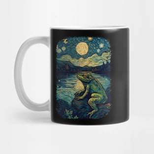 Vincent Van Gogh Starry Night  Frog Art Mug